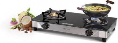 USHA EBONY NEO 2003 SS 2BURNER Glass  