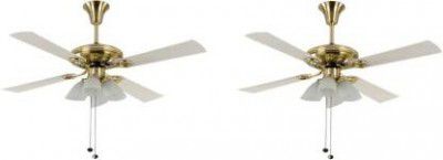 USHA Fontana Lotus gold pack of 2 1230 mm 4 Blade Ceiling Fan 