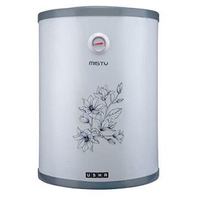 Usha Misty 15 Ltr 2000-Watt 5 Star Storage Water Heater (Grey Magnolia), With Free Installation And Connection Pipes