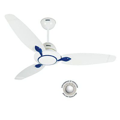 USHA Onio Rho Beta 1200MM BLDC 5 Star Energy Efflicient, Dust & Oil Resistant Ceiling Fan (White)