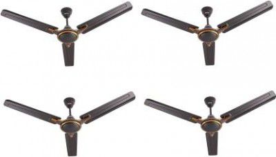 USHA Racer Chrome PACK OF 4 1200 mm 3 Blade Ceiling Fan  