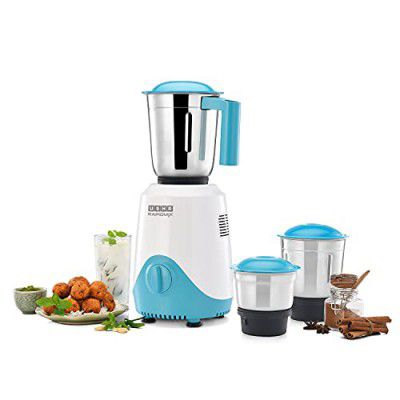 USHA RapidMix 500-Watt Copper Motor Mixer Grinder with 3 Jars