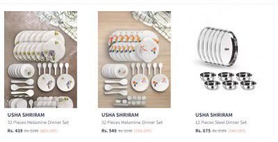 USHA SHRIRAM Dinner Set up to 80% OFF