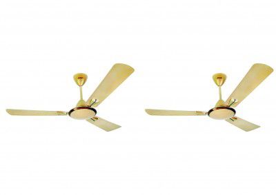 Usha Striker Galaxy 1200mm 80-watt Goodbye Dust Ceiling Fan with Anti Dust Feature (Bright Gold),pack of 2