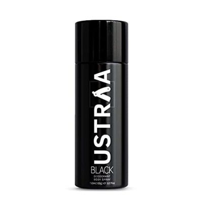 Ustraa Black Deodorant Spray For Men, 150Ml 