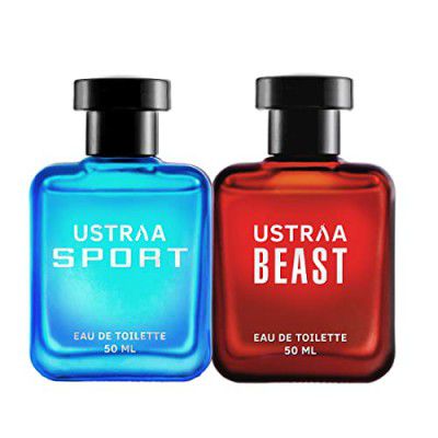 Ustraa EDT Beast & Sports - Set of 2 - Perfume for Men 50ml each