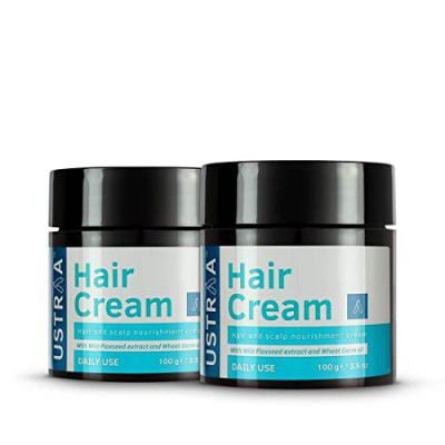 USTRAA Hair Cream for Men - 2 x 100g - For Daily Use with Light Hold- Style & nourishment (Set of 2)