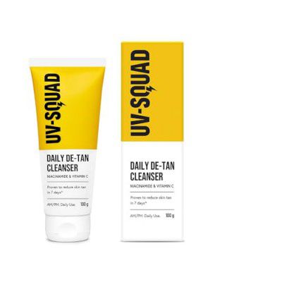 UV Squad Daily De-tan Cleanser with Niacinamide, Vitamin C | Proven to reduce tan in 7 days