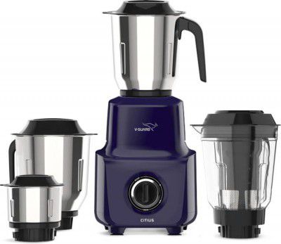 V-Guard Citius 750 Watt Juicer Mixer Grinder (4 Jars, Midnight Blue)