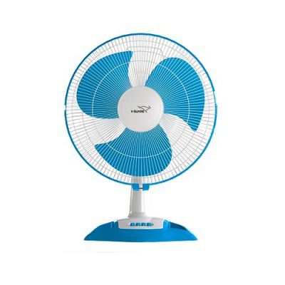 V-Guard Gatimaan High Speed Table Fan for Home | 2100 RPM Motor, 3 Speed Controls | 40cm (400mm) Sweep | 2 Year Warranty (White Blue)