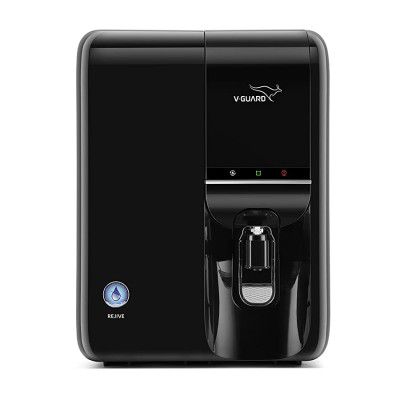 V-Guard Rejive RO+UF+MIN Water Purifier with 7 Stage Purification, Mineral Health Charger (6.5L, Blue Black)