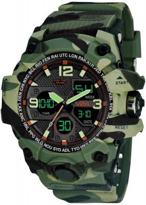 V2A Fashion Analogue - Digital Men's Watch (Dial Colored Strap)