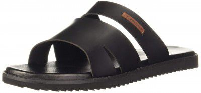 Van Heusen Mens Black Sliders