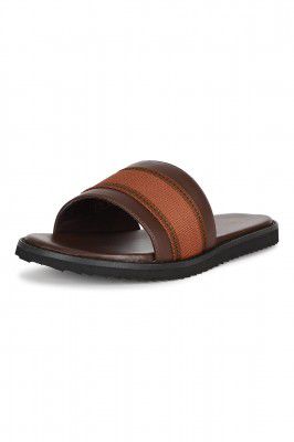 Van Heusen mens Brown Sliders Sliders