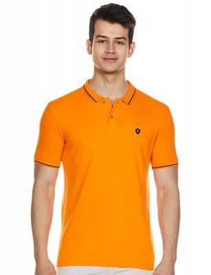 Van Heusen Mens Solid Regular Fit Polo