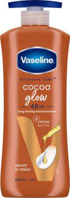 Vaseline Cocoa Glow Serum In Lotion | 100% Pure & Shea Butter for Glowing & Soft Skin (600 ml)