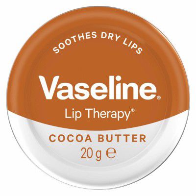 Vaseline Lip Theraphy COCOA LIPS with Cocoa butter 20g Retro Tin, Transparent