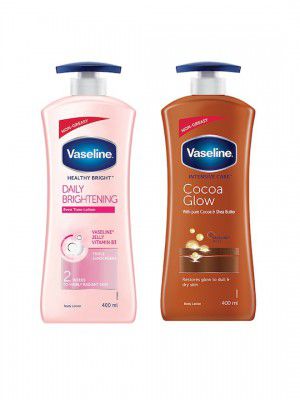 Vaseline Set Of Daily Brightening & Cocoa Glow Body Lotions