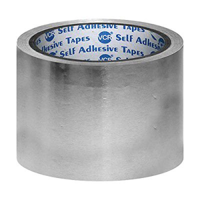 VCR Aluminium Foil Tape - Silver Tape - 18 Meters in Length 72mm / 3" Width - 1 Roll Per Pack - Foil Tape for Air Duct Joining, Used for AC Ducting, Pipe Work, High Temprature Ducting Tape