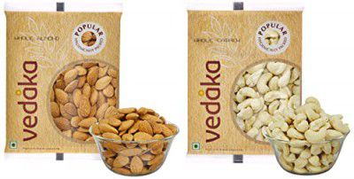 Vedaka Dry Fruit Combo - Almonds and Cashews (2 X 200 gm)