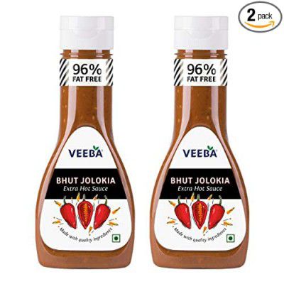 Veeba Bhut Jolokia Extra Hot Sauce, 300g - Pack of 2