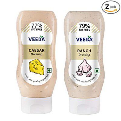 Veeba Ranch Dressing,300g and Caesar Dressing ,300g - Pack of 2