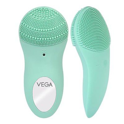 VEGA 3 In 1 Facial Cleanser & Massager With Sonic Vibration Technique For Cleansing, Exfoliation & Massaging, 120 Mins Runtime, 10 Adjustable Vibration Speed Settings & IPX 6 Washable, (VHFC-02)