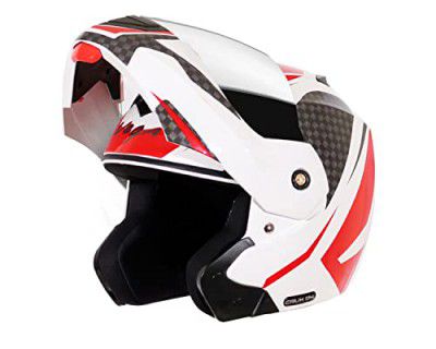 Vega Crux Dx Flip-Up White Red , Size: L(59-60 cm)