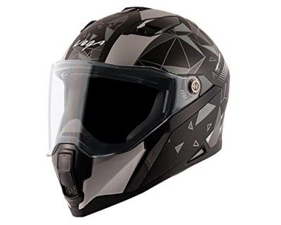 Vega Storm Drift Dull Black Silver Helmet-L