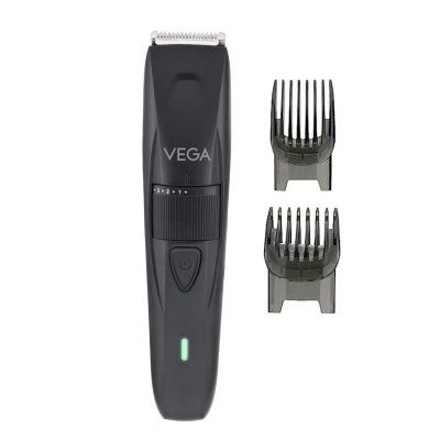 Vega Trimmer for Men with 90 Mins Runtime, Stainless Steel Blades & 40 Length Settings, Black, (Power Lite, VHTH-38)