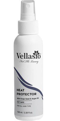 VELLASIO Classic Heat Protection Spray Hair Straightener Argan Oil, Grapes Seed & Heat Protector Hair Spray (Classic Collection Hair Spray) White Bottle, Pack of 1