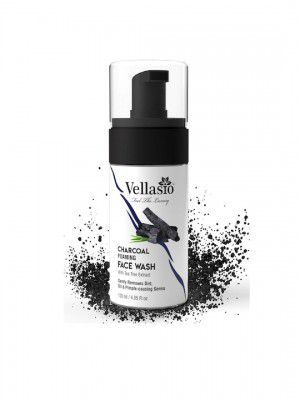 Vellasio Premium Charcoal Foaming Face Wash with Tea Tree Extract - 120 ml