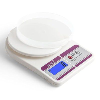 Venus Electronic Digital Kitchen Weighing Scale, Food Weight Machine for Home, Baking, Health 10 kg with 2 Years Warranty and Battries Included