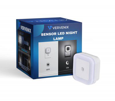 VERVENIX 0.5W Attractive Sensor Led Night Light Lamp Full Automatic Sensor Smart Sensor Led Plug Night Lamp (White- Pack of 1)