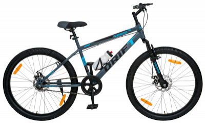 VESCO Cycle Drift 26T Dual Disk Road Bicycle Grey | Steel Rim - 18" Frame | MTB Mountain Bike, 85% Assembled | Ideal for Men