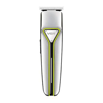 VGR V-008 Professional Rechargeable Hair Trimmer Runtime:120 min Trimmer for men (Silver, Green)