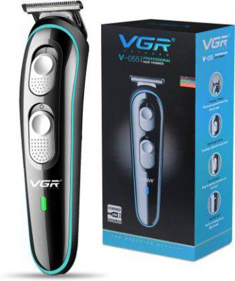 VGR V-055 Professional Hair Trimmer Trimmer 120 min Runtime 4 Length Settings  (Black, Green)