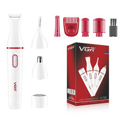 VGR V-725 Professional 4-in-1 Women Grooming Kit Shaver for Face