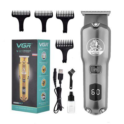 VGR V-927 Professional Rechargeable Hair Trimmer Runtime: 60 min Trimmer for Men (Grey)