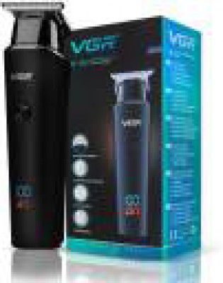 VGR V-937 Professional Hair Trimmer with LED Display Trimmer 500 min Runtime 4 Length Settings  (Black)