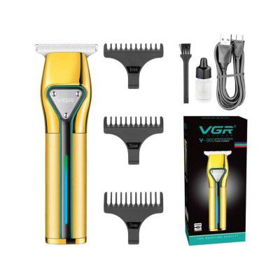 VGR V-960 Professional Rechargeable Cordless Beard Hair Trimmer Kit - GOLD