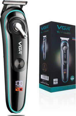 VGR VL-075 with LED Display Trimmer 120 min Runtime 8 Length Settings  (Black, Green)