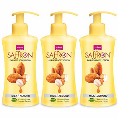 VI - JOHN Body Lotion for Unisex All Skin Types, Milk & Almond, 250ml (Pack of 3)