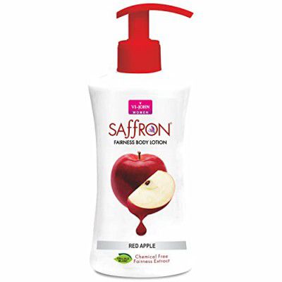 VI-JOHN Saffron Body Lotion for Dry Skin | Red Apple, Provides non-greasy, glowing skin, daily moisturiser for All Skin Types 250ml