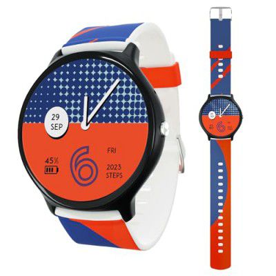 Vibez by Lifelong Fusion Smart Watch, 1.39” HD Display (VBSW2277, Orange & Blue)