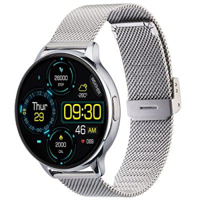 Vibez by Lifelong Smartwatch for Women | 1.28" HD Display | One Watch .Two Straps |Bluetooth Calling, Multiple Watch Faces, Health Tracker, 7-Day Battery|1 Year Warranty(VBSWW72,Emerald Series)