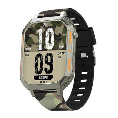 Vibez by Lifelong Trooper Smart Watch Display AMOLED BT Calling Rugged Smartwatch VBSW2124 Dealsmagnet