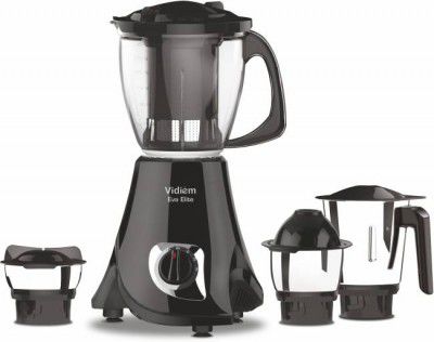 Vidiem Eva Elite 750 W Juicer Mixer Grinder (4 Jars, Black)