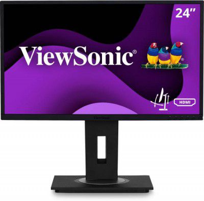 ViewSonic 24 Inch Full HD LED Backlit IPS Panel Vdisplay manager for split screen | Inbuilt Speakers Monitor (VG2448)