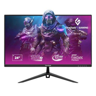 ViewSonic Omni 24 Inch FHD Fast IPS Gaming Monitor 180Hz Refresh Rate,0.5ms, HDR10, AMD FreeSync Premium, Adaptive Sync & VESA clearMR, 2x Speaker, Hight Adjustable, Eye Care,104%sRGB, HDMI,DP-VX2428J